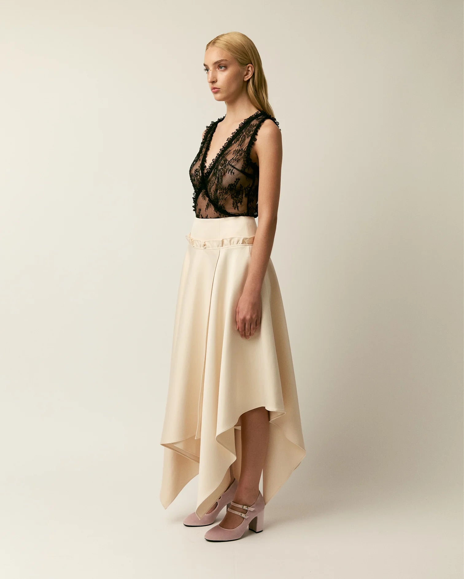 The Vera satin skirt