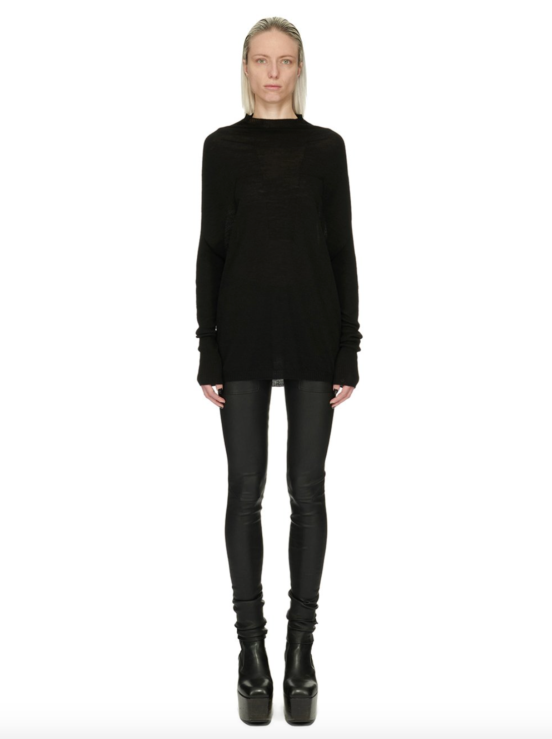 Crater Knit Sweater in Black