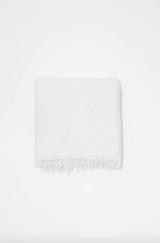 Cashmere Felted Stole in White Snow