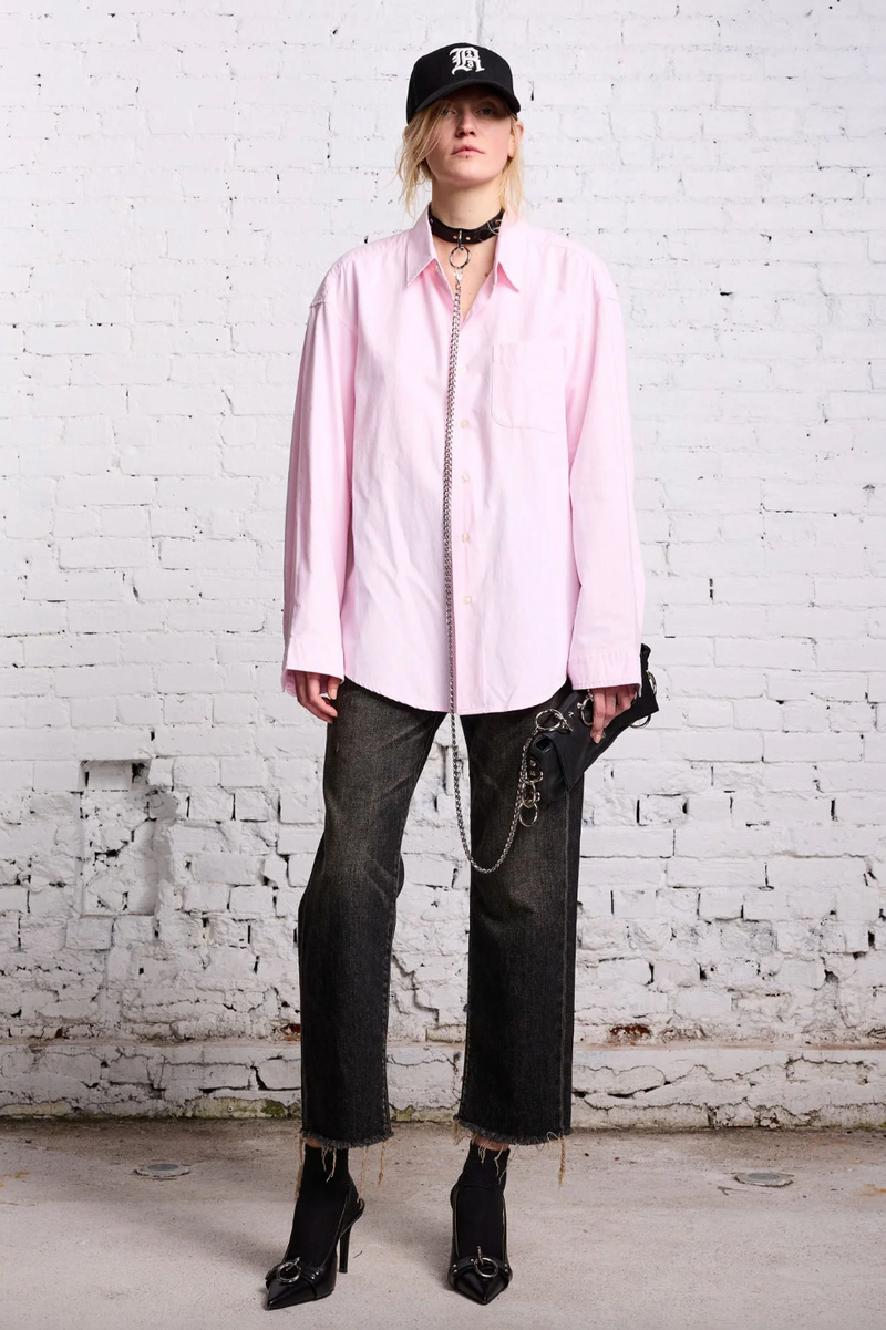 Long Sleeve Button-up in Light Pink