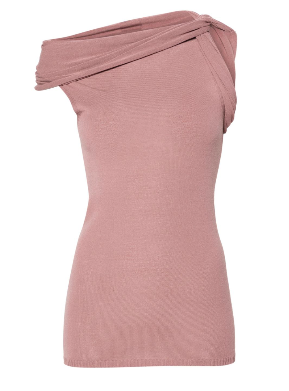 Twist Knitted Top in Dusty Pink