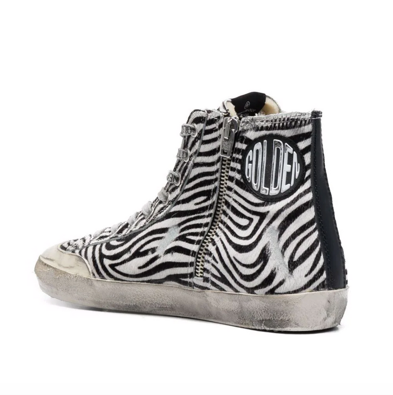 Golden Goose Francy Zebra High-Top Sneakers