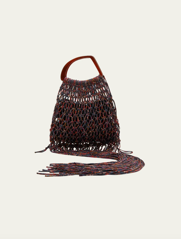 Macrame Tote With Resin Handles